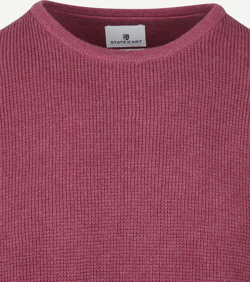 State of Art trui structuur rood | Regular-fit