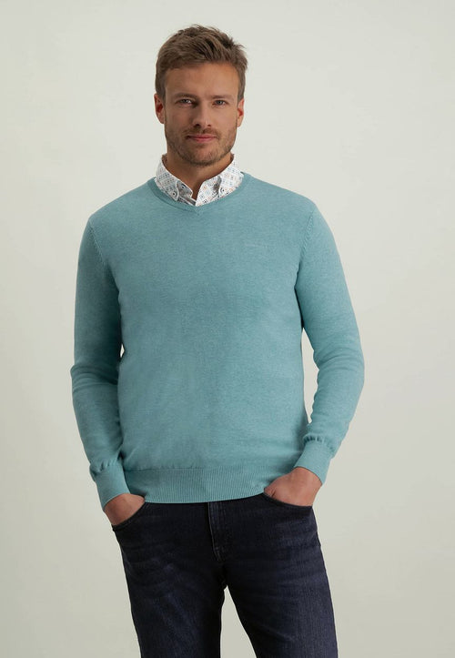 State of Art trui v-hals azuurblauw | Regular-fit