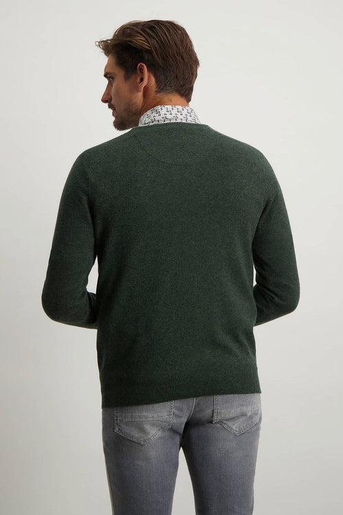 State of Art trui v-hals mosgroen | Regular-fit