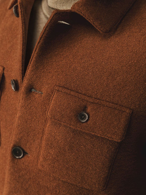 State of Art overshirt wolblend brique | Regular-fit