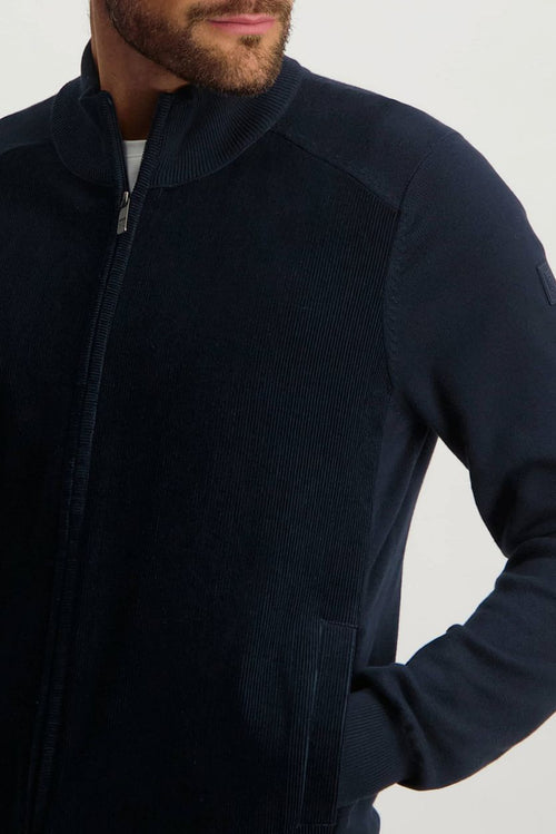 State of Art vest corduroy donkerblauw | Regular-fit