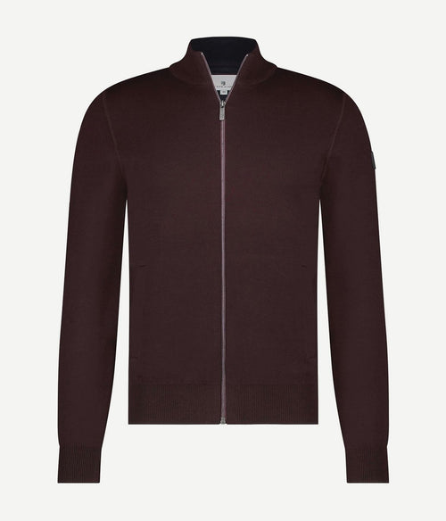 State of Art vest fine contrast wolblend bordeaux | Regular-fit