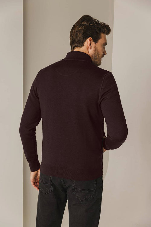 State of Art vest fine contrast wolblend bordeaux | Regular-fit