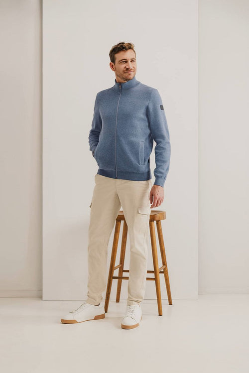 State of Art vest katoen blauw | Regular-fit