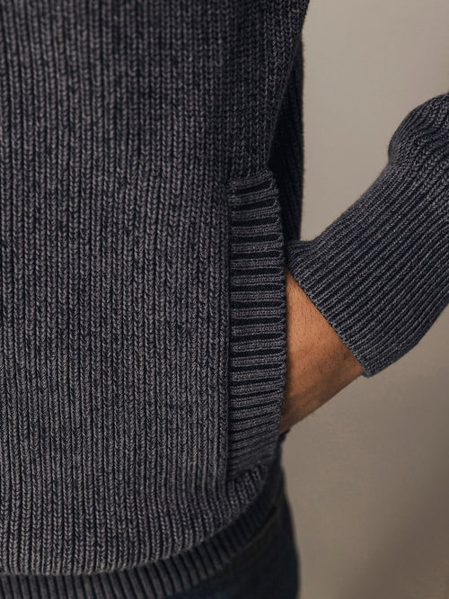 State of Art vest structure contrast antraciet | Regular-fit