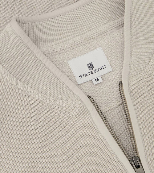 State of Art vest zip beige | Regular-fit