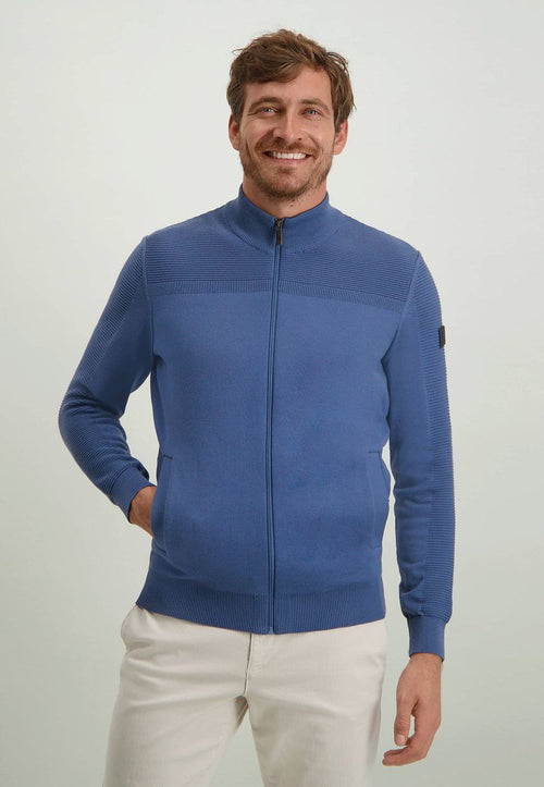 State of Art vest zip blauw | Regular-fit