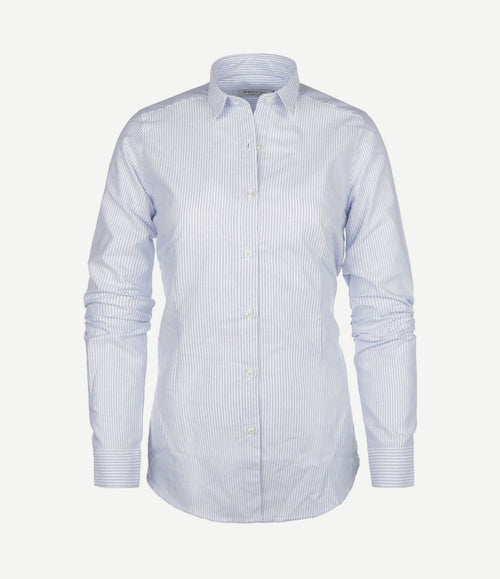 Blouse lauren strepen lichtblauw