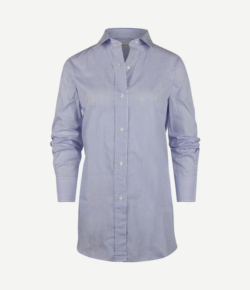 Blouse sara poplin streep blauw