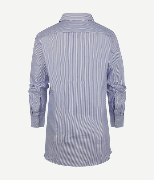 Steppin' Out blouse sara poplin streep blauw | Regular-fit