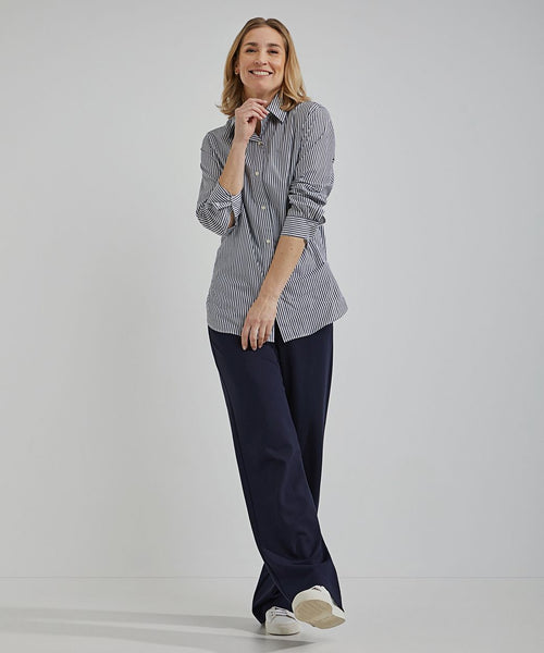 Blouse sara poplin streep blauw