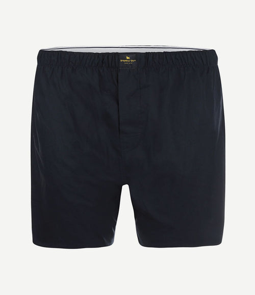 Boxer donkerblauw poplin