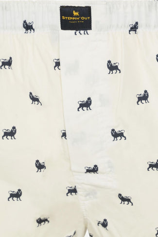 Steppin' Out boxer wit logo Oxford
