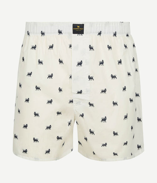 Steppin' Out boxer wit logo Oxford