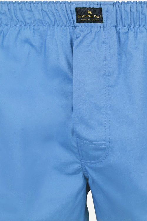 Boxer mid blue poplin