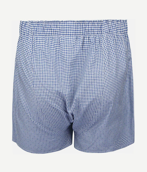 Steppin' Out boxershort dobby ruit blauw