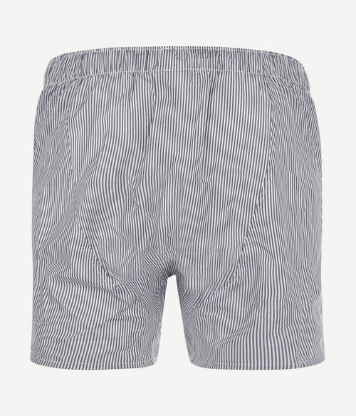Steppin' Out boxershort Oxford streep donkerblauw