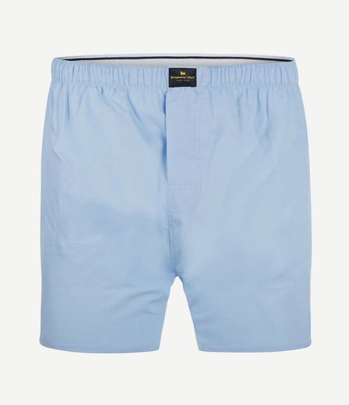Boxershort poplin blauw