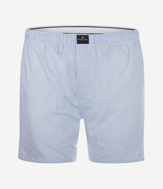 Boxershort poplin gestreept lichtblauw