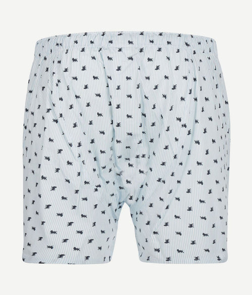 Steppin' Out boxershort poplin print lichtblauw