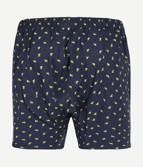 Steppin' Out boxershort poplin print donkerblauw