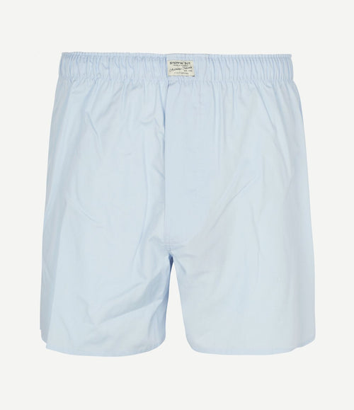 Boxershort poplin solid licht blauw