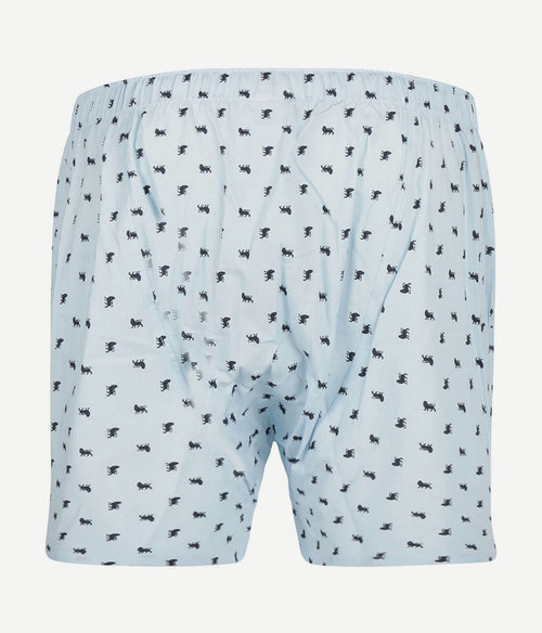 Steppin' Out boxershort print poplin lichtblauw