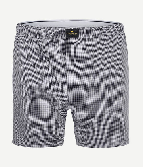 Steppin' Out boxershort ruit donkerblauw