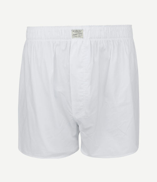 Boxershort solid poplin wit