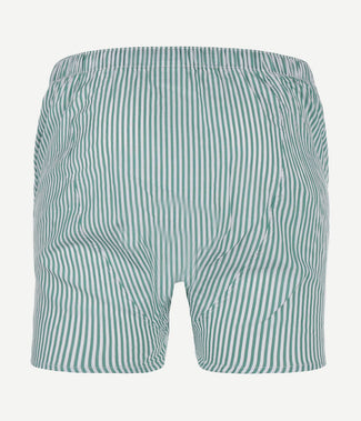 Steppin' Out boxershort streep poplin groen