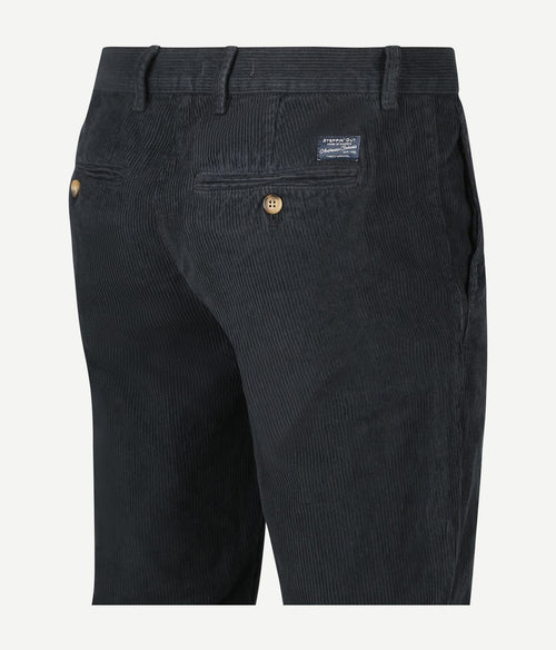Steppin' Out chino flemm corduroy donkerblauw | Regular-fit