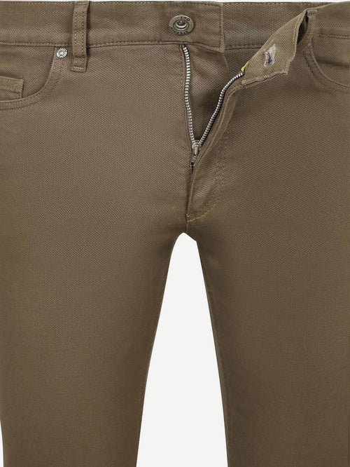 Broek 5-pocket johnson waffle kaki