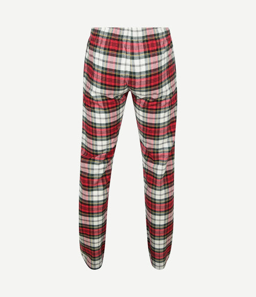 Loungebroek ruit rood