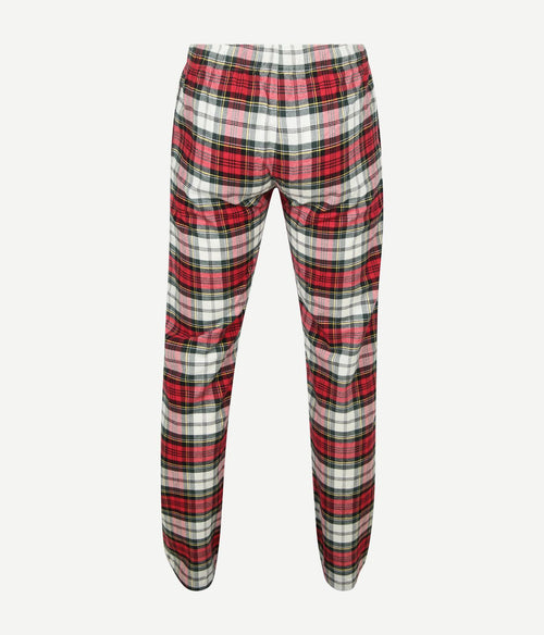 Loungebroek ruit rood