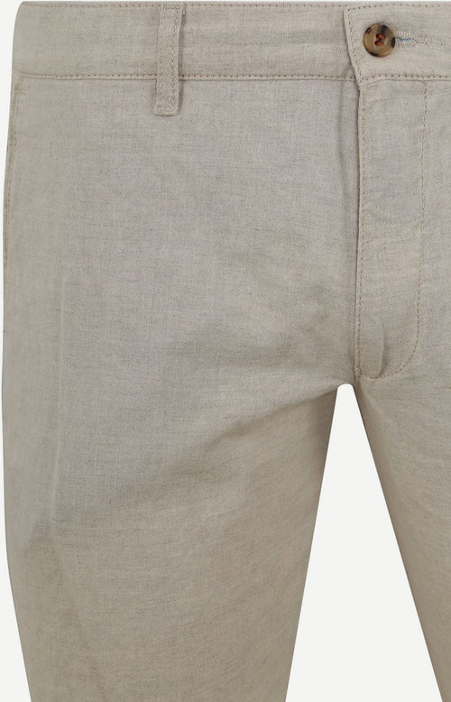 Suitable chino Pico linnen beige
