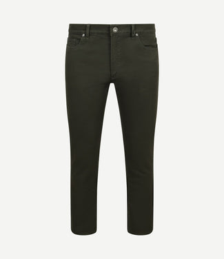 Broek 5-pocket johnson waffle donkergroen