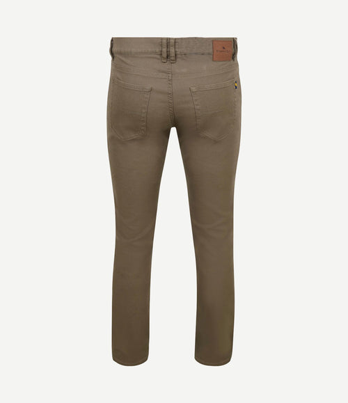 Broek 5-pocket johnson waffle kaki