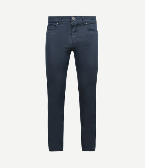 Broek bruno structured donkerblauw