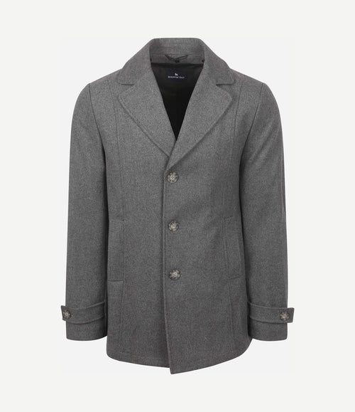 Caban coat wol grijs