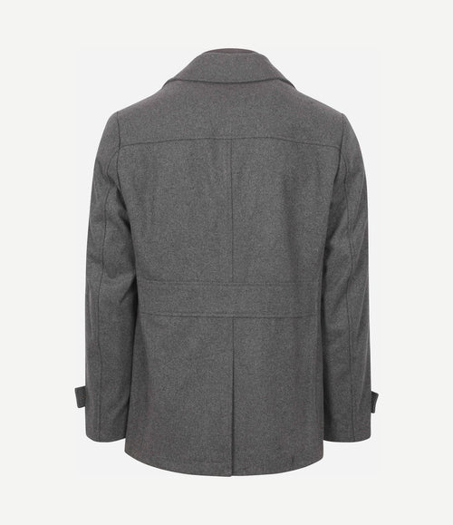 Caban coat wol grijs