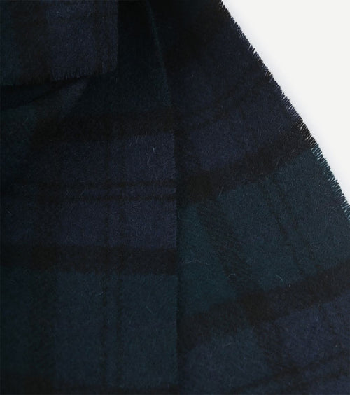 Barbour sjaal tartan lamswol klassiek donkerblauw