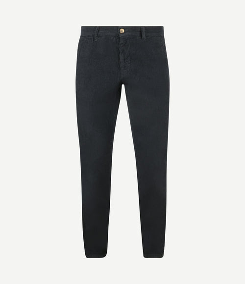 Chino flemm corduroy donkerblauw