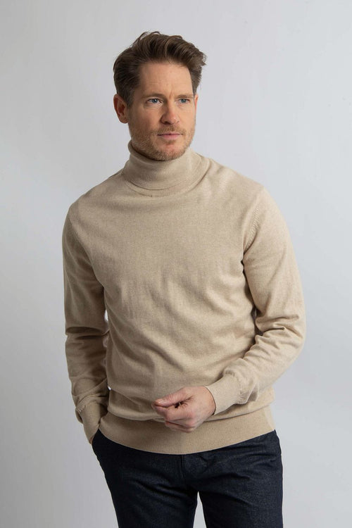 Steppin' Out coltrui cotton cashmere ecru | Regular-fit