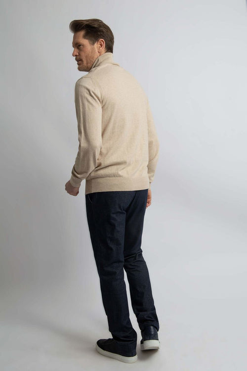 Steppin' Out coltrui cotton cashmere ecru | Regular-fit