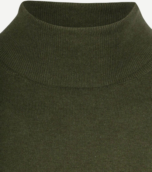 Steppin' Out coltrui cotton cashmere olijfgroen | Regular-fit