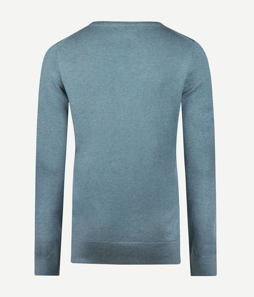 Steppin' Out damestrui cotton cashmere v-hals sage | Regular-fit