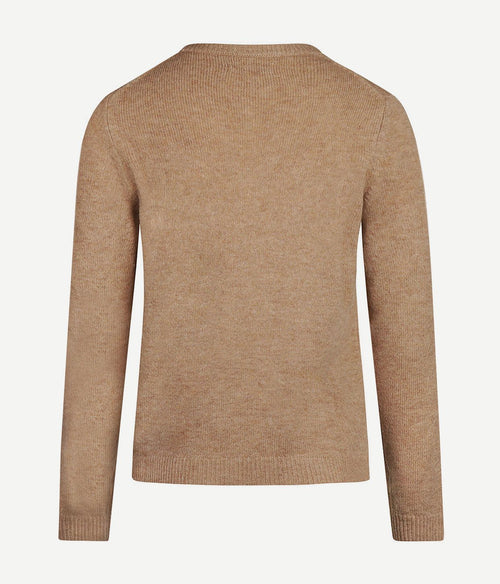 Steppin' Out damestrui v-hals lamswol camel | Regular-fit