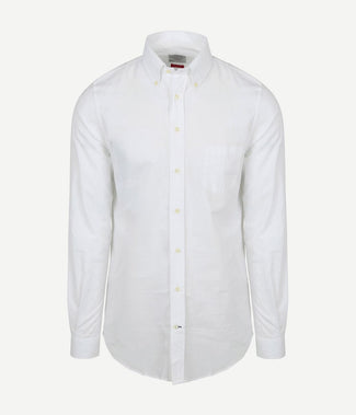 Extra lange mouwen overhemd wit