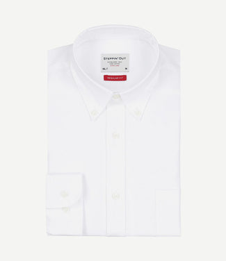Extra long sleeves overhemd twill wit