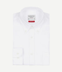 Extra long sleeves overhemd twill wit